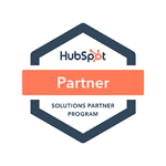The White Raven Impact Agency certified HubSpot Partner badge featuring the HubSpot logo.