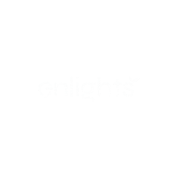 The Enlights logo designed by the White Raven Creatives design team. 